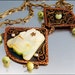 Copper Enamel Quartz Mexican Necklace Huge Statement Vintage Jewelry