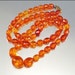 Art Deco Necklace Baltic Amber Butterscotch Bead Sterling Vintage 1920s Art Deco Jewelry