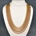Art Deco Necklace Gold Silver Copper Ball Bead Multi Chain VIntage 1930s Costume Jewelry