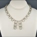 Art Deco Vintage Necklace Crystal Glass Silver Open Back 1930s Jewelry