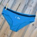 BRIDAL Sexy something blue SUPER soft microfiber hipster cute bridal bum undie that says I DO in rhinestones size Small - ships in 24 hrs
