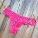 BACHELORETTE is on the prowl undie - fun night of celebration HOT lace thong - words I DO in rhinestones size medium - ships in 24 hr