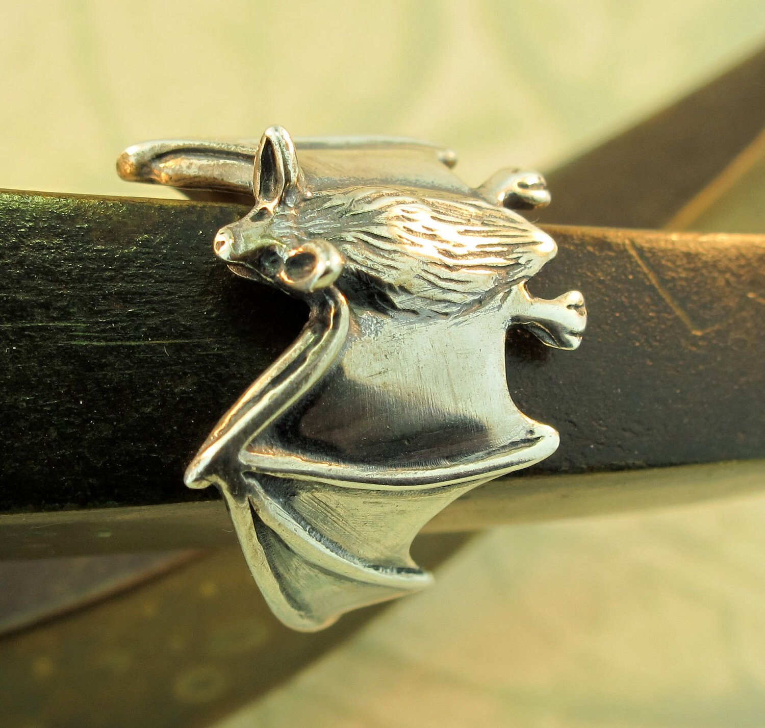 Bat Ring Silver Classic Bat Ring Bat Jewelry by martymagic