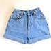 80s biLL bLass baCk to baCk B CoLLecTion bLue CottoN DeniM hiGh Waist JeaNs ShoRts . 10 . medium . ML . D118 .