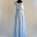 70s pLeaTed Light bLue ProM WeDDing BoHO Hippie GreCian GoDDeSs Maxi Gown DreSs . XS . small . hanger .