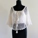 iVory BoHo Cotton CroCHet SheeR FluTTeR Hippie FestiVaL Cape BeachWeaR BatWing aNGeL bLouSe ToP ShiRt . XS . small . SM . D210