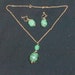 price reduced Signed Coro JADE EARRINGS, NECKLACE, Vintage 1950s