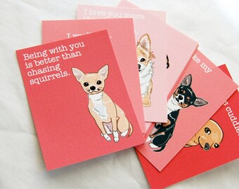 Chihuahua Love Cards - Mini Eco-friendly Set of 8