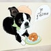 Boston Terrier in Love Greeting Card