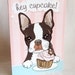 Brown Boston Cupcake Greeting Card