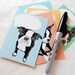 Convo Boston Terrier Flat Notecards - Eco-friendly Set of 5 - Jumbo Size