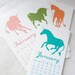 Unicorn Calendar 2012 - Eco-friendly Linen Stock - 2.5 x 4.25 inches