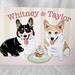 Corgis in Love Greeting Card - Customized with Your Names