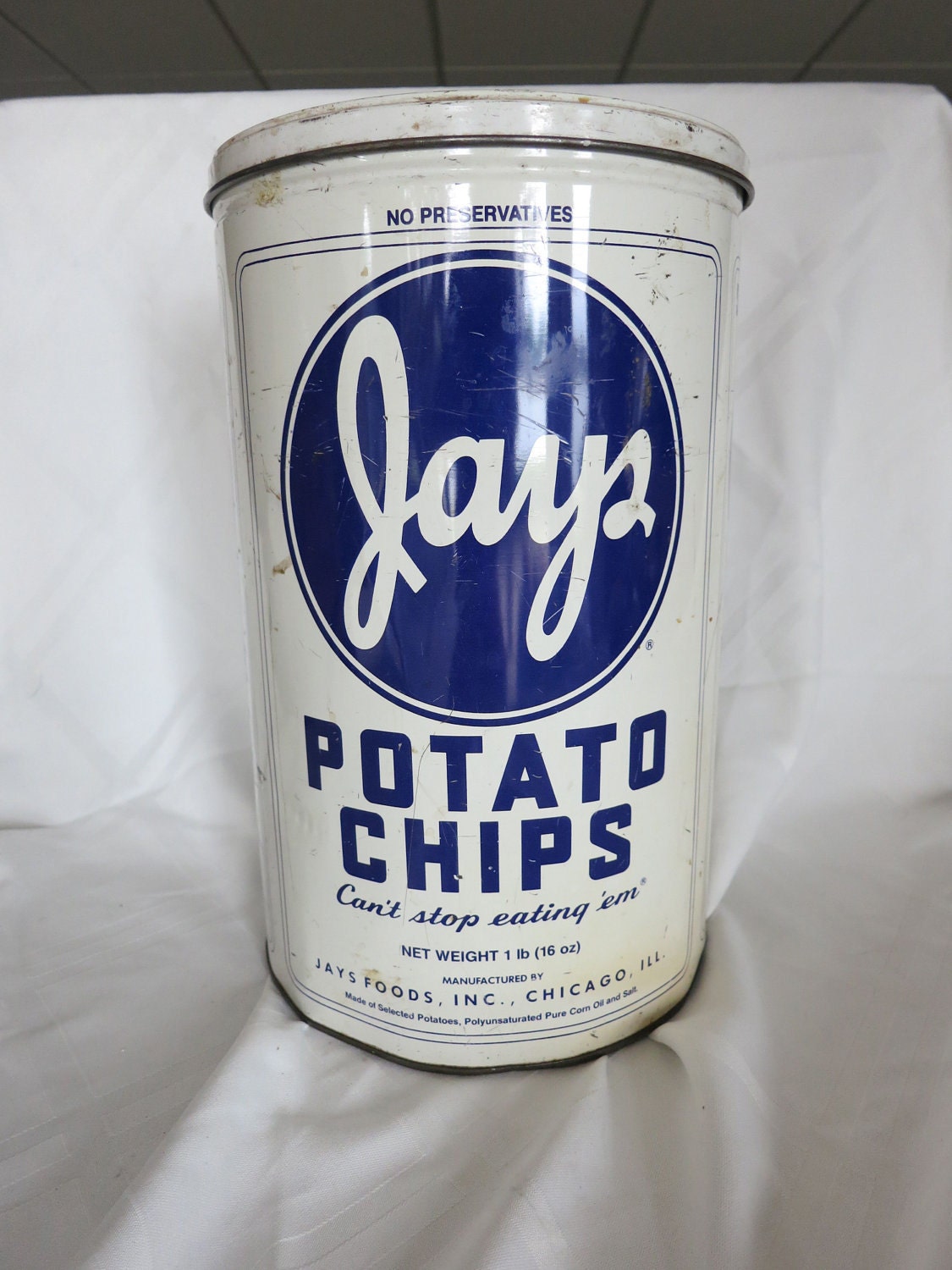 Jay's Potato Chip Tin 1986 Limited Edition Chicago IL