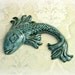 Decorative Fish Wall Art in Speckled Aqua