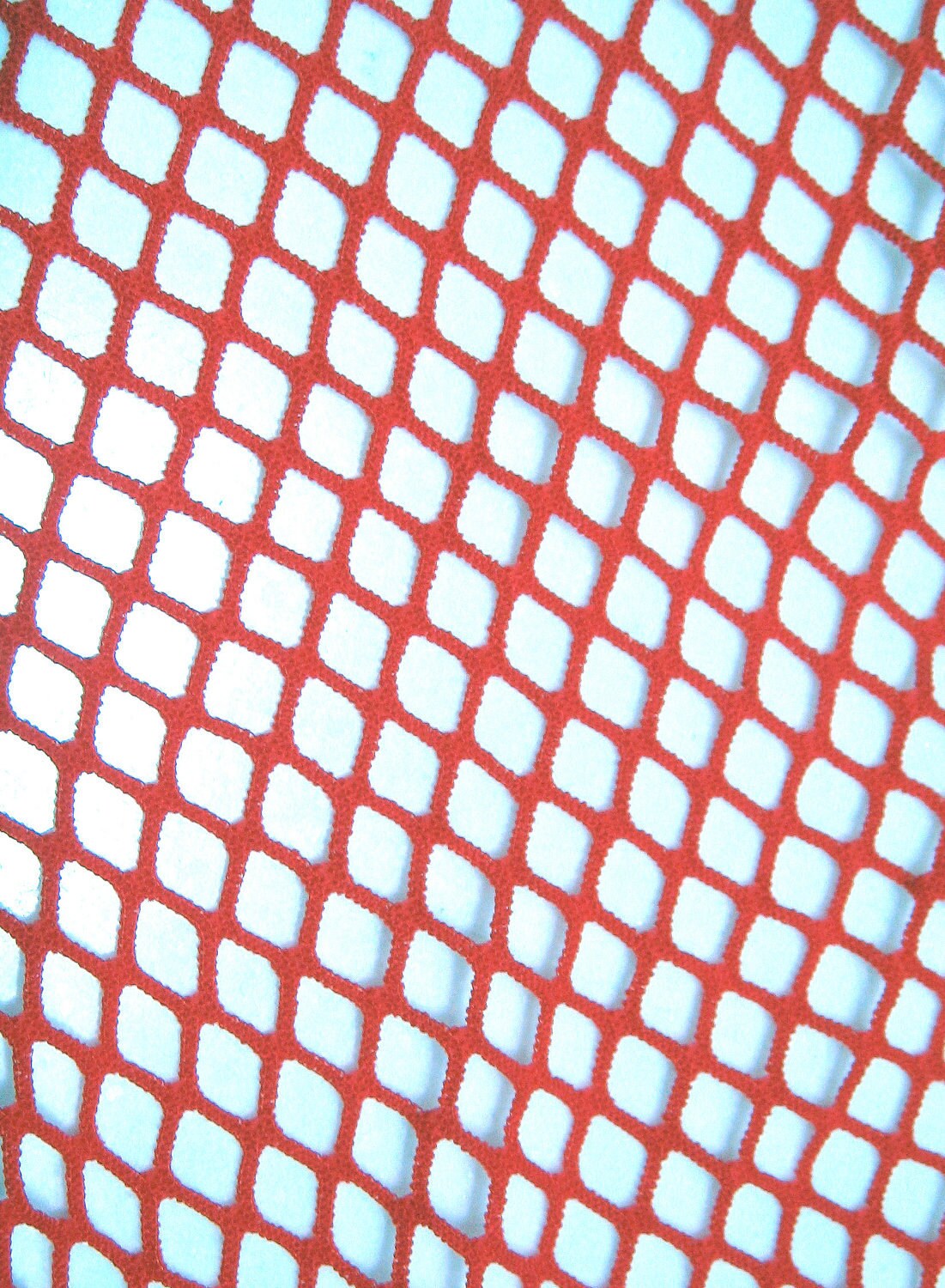 4 Way Stretch CHERRY Red LARGE Diamond MESH Fabric for