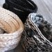 Knitted Cord Bracelets - Set of three in Black Shades - On sale - Free shipping