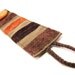 Orange and Brown Lined Corduroy Fabric Cuff Bracelet with Buttons - geometric jewelry