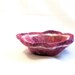 Trinket Dish - Needle Felted - Small Bowl Vessel - Burgundy and White
