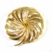 Vintage Monet Large Gold Tone Flower Brooch Pin