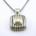 Sterling Silver Necklace, Espo Necklace, Vintage Mod Geometrical Sterling Silver Pendant On Chain