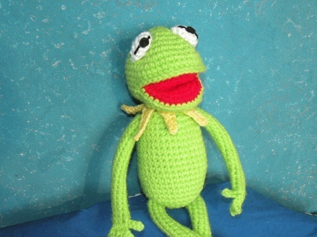 INSTANT DOWNLOAD PDF Kermit the frog 14 inches / 35 cm amigurumi