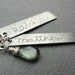 Custom Engraved Mother's, Best Friends, or Sweethearts Necklace with Labradorite Gem Drop. Handmade by Epheriell on Etsy