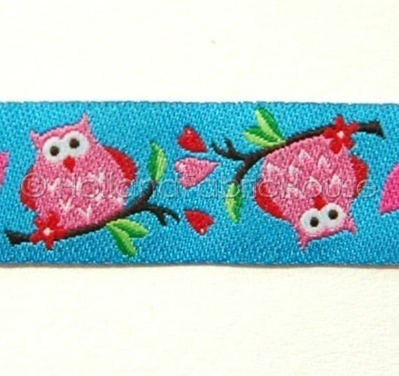 FarbenMix Lovely Owls ribbon/sewing tape
