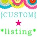 Custom listing for Sarah