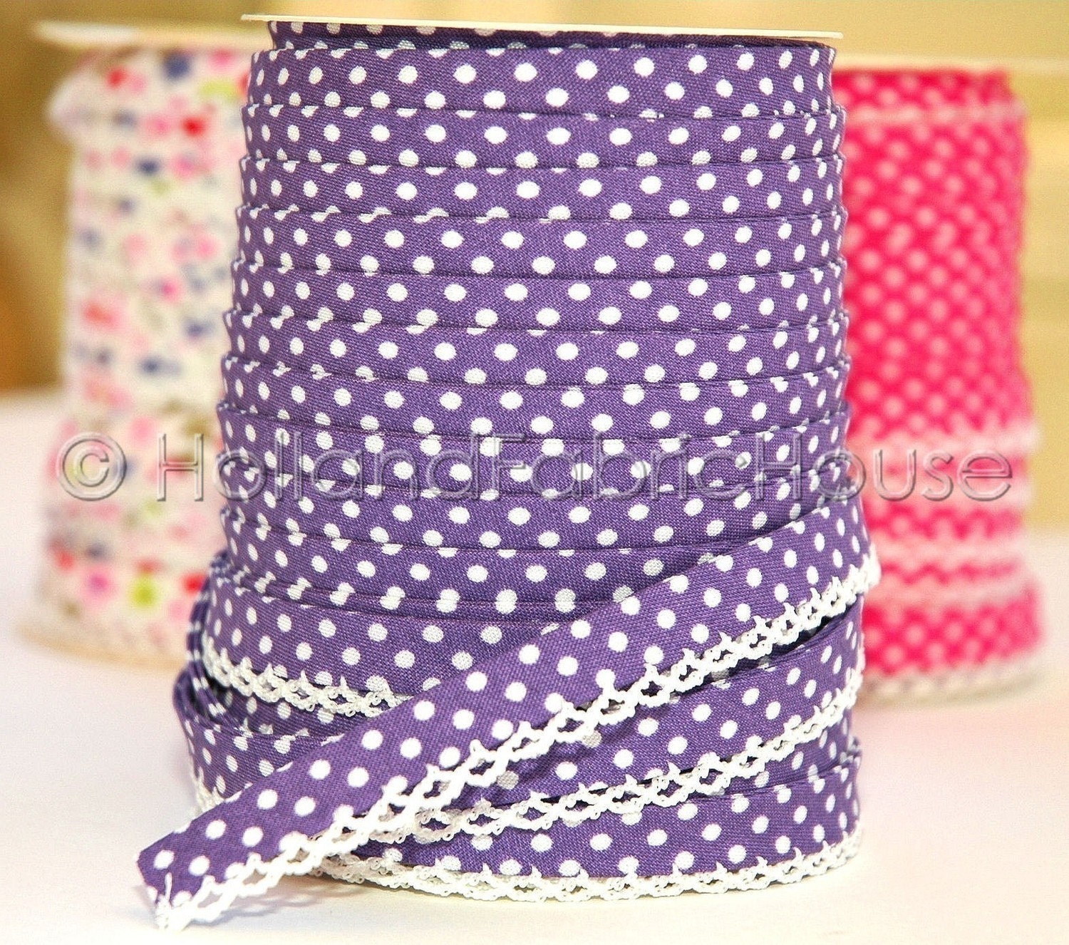 Double fold crochet edge bias tape crochet bias tape lace