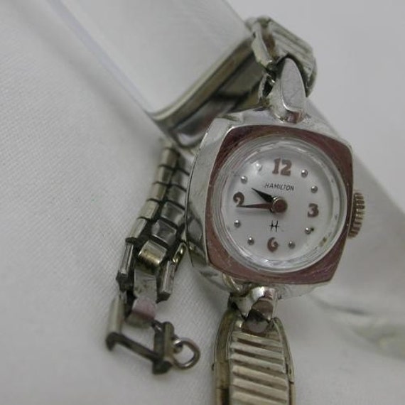 Hamilton Ladies 17 Jewels WindUp Wrist Watch 10K White GF