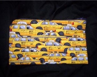 New york city taxi yellow cab coin change purse I love nyc