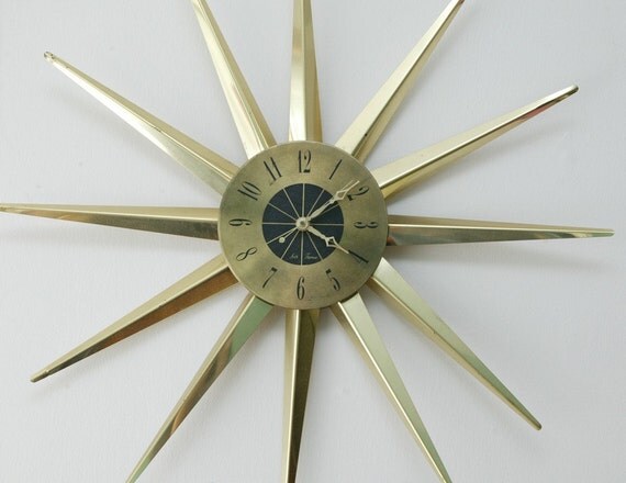 Extra large starburst clock an MCM masterpiece