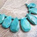 Turquoise Graduated Faceted Pear Focal Pieces LAST ONE
