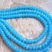 Aqua Blue Quartz Faceted Rondelles Full Strand
