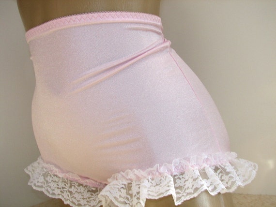 PRETTY PINK BUTT HUGGING AND LACE CONTROL SISSY PANTIES Size