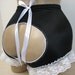 Last Pair French Maid Black Open Bum / Lace Control Panties for Sexy Girls Size Small S
