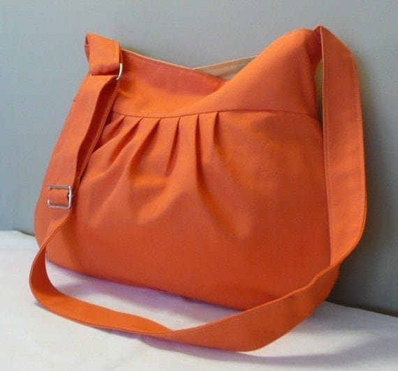 orange over the shoulder bag