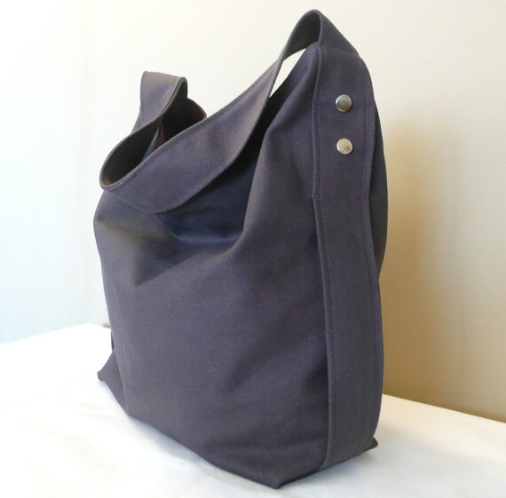 Gray Hobo Bag Shoulder bag Diaper bag Large bag Dark Gray