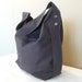 Gray Hobo Bag , Shoulder bag ,Diaper bag ,Large bag, Dark Gray Canvas With Purple lining,...DESIRE