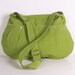 Everyday Purse,Shoulder Bag, Messenger bag Diaper bag, adjustable strap, Green cotton with Cream lining...SHELL...