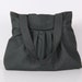 Pleated Bag, Shoulder Bag , Everyday Purse, Tote Bag , Gray, Red