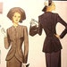 Retro 40s Vintage 1947 Vogue Model Misses Dress Pattern size 14 16 18 20 22 UNCUT