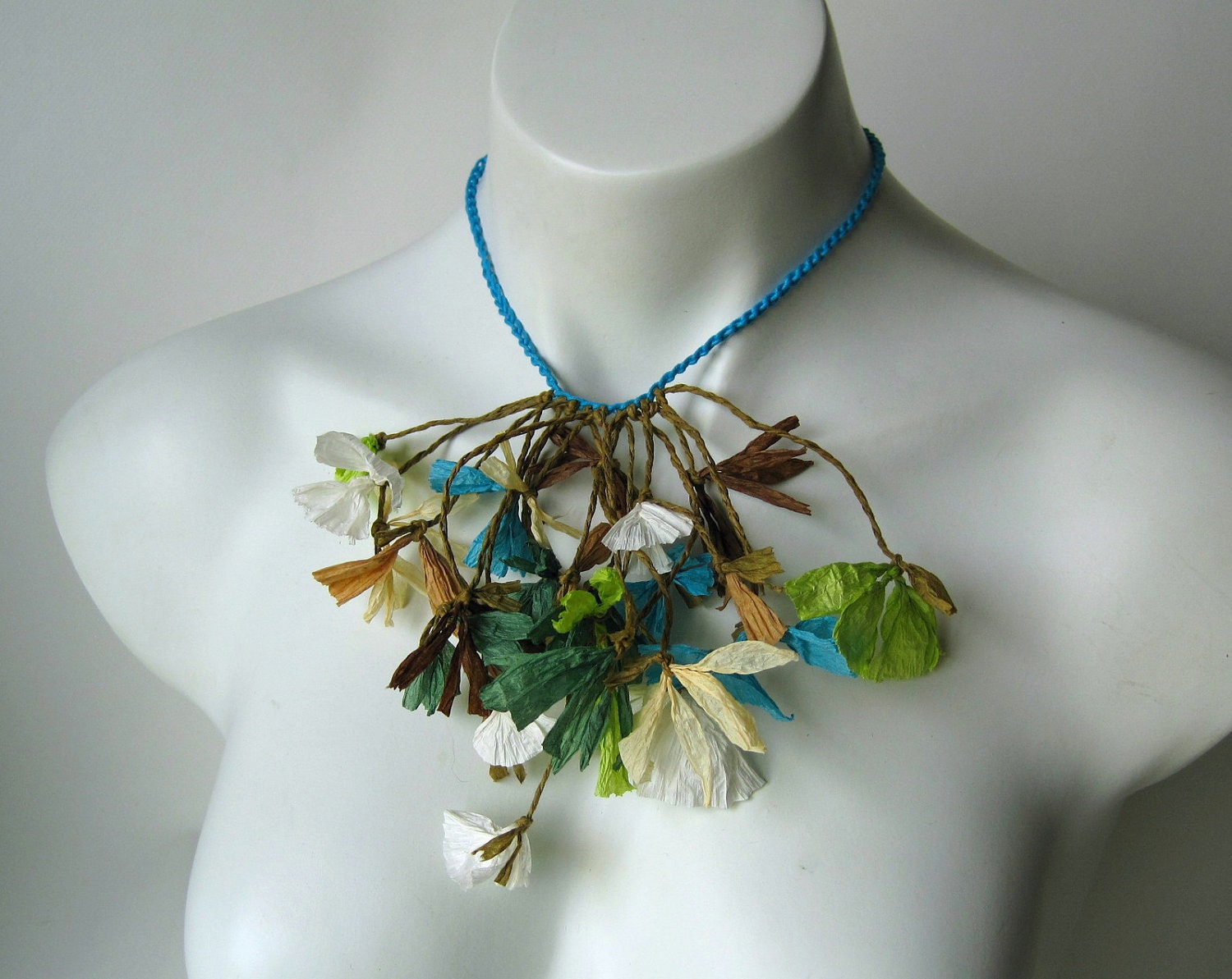 paper jewelry flower necklace paper necklace flower