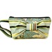 Soft Grey/Blue Big Bow Wristlet - Clutch