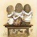 Lean On Me - 5x7 archival watercolor print by Tracy Lizotte