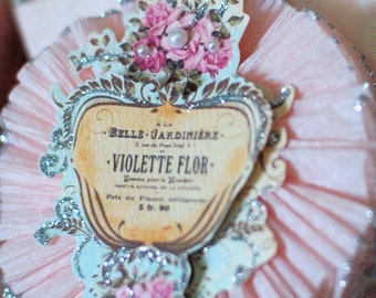 EAT CAKE Marie Antoinette French Frilly Glittery Banner
