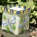 RESERVED FOR SUSAN Handpainted Embellished Dragonfly Soy Wax Candle