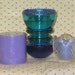 VINTAGE Embellished Aqua Electric Insulator Candler Holder