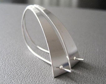 Modernista Sterling Silver Earrings, Sleek Earrings, Contemporary Design, Modern Earrings, Sleek Silver